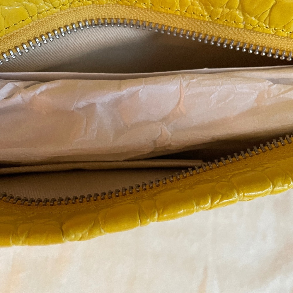 BY FAR dulce bag in yellow croc-embossed leather - Picture 10 of 12